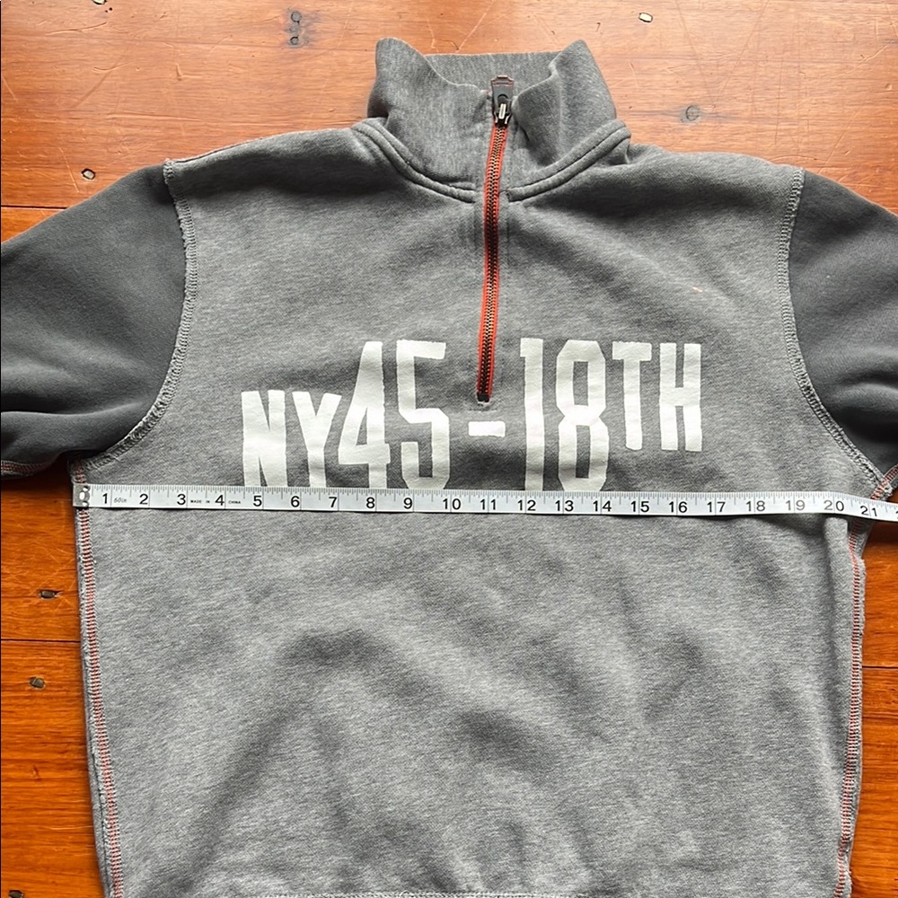Vintage Grey Half-Zip Sweatshirt - Picture 6 of 7